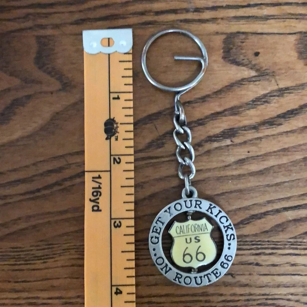 Enameled California Route 66 Key Chain